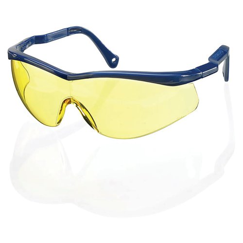 Beeswift Colorado Safety Spectacles Yellow Lens Blue Frame BBCSS2Y | Beeswift