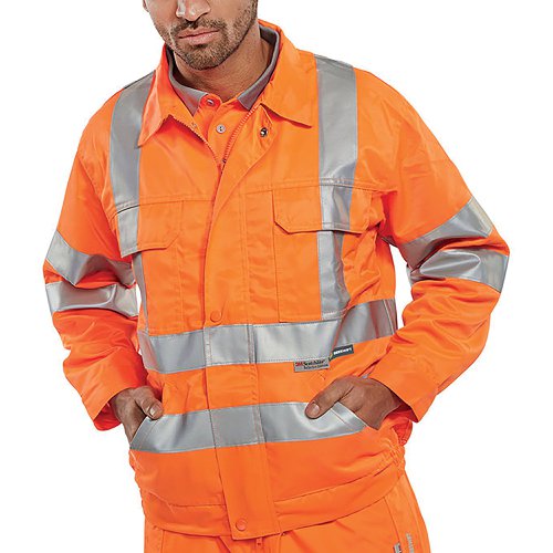 Beeswift Railspec High Visibility Jacket Orange 38 RSJ38 | Beeswift