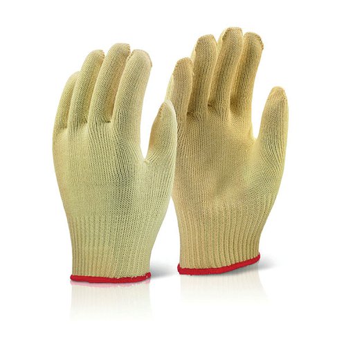 Beeswift Reinforced Mediumweight Gloves 1Pr Yellow 9 KGMW09