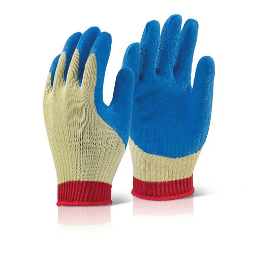 Beeswift Reinforced Latex Gloves 1 Pair Blue S