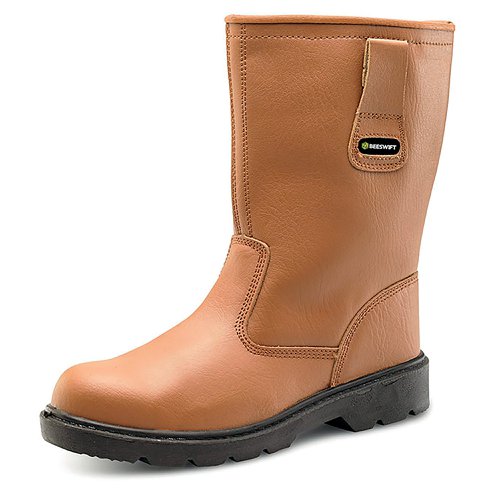 Beeswift Thinsulate Lined S3 Steel Toe Cap Rigger Boots 1 Pair Tan 06