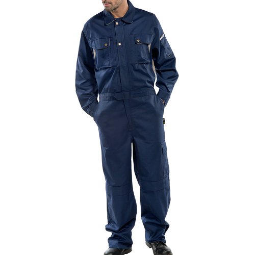 Beeswift Click Premium Boilersuit Stretch-Plus Navy Blue 36 CPCN36