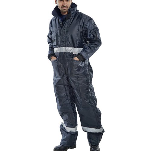 Beeswift Coldstar Freezer Coverall Navy Blue Small CCFCNS