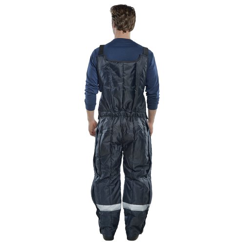 Beeswift Coldstar Freezer Bib Trouser Navy Blue Medium CCFBTNM