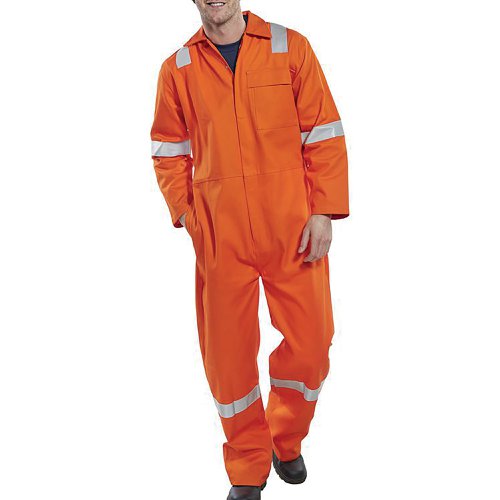 Beeswift Fire Retardant Boilersuit Nordic Design Orange 36 CFRBSNDOR36 | Beeswift