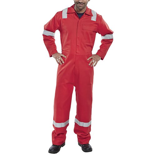 Beeswift Fire Retardant Boilersuit Nordic Design Red 36 CFRBSNDRE36 | Beeswift