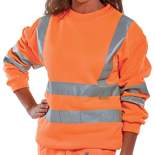 Beeswift High Visibility Sweatshirt Orange 3XL BSSENOR3XL | Beeswift