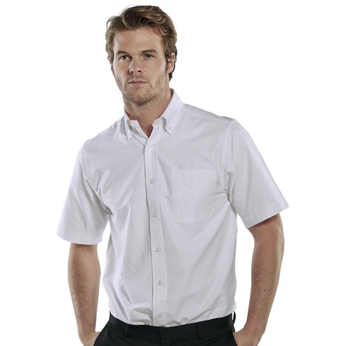 Beeswift Short Sleeve Oxford Shirt White 16 OXSSSW16 BSW13179