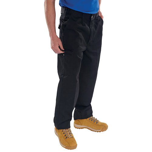 Beeswift Heavyweight Drivers Trousers Black 28T