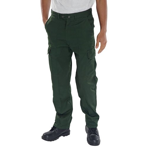 Beeswift Super Click Drivers Trousers Bottle Green 46