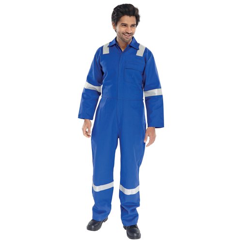 Beeswift Fire Retardant Boilersuit Nordic Design Royal Blue 36 CFRBSNDR36 | Beeswift