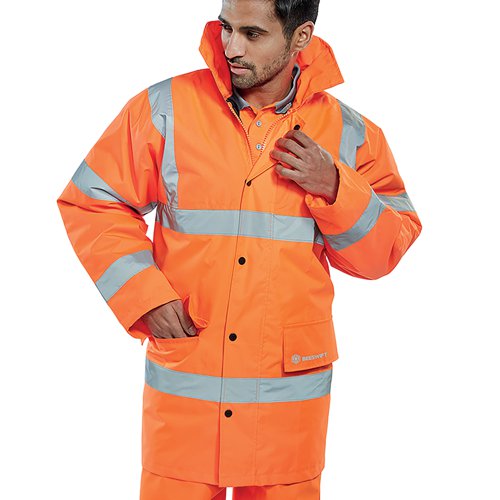 Beeswift Constructor High Visibility Jacket Orange 6XL CTJENGOR6XL | Beeswift