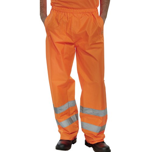 Beeswift Lightweight EN471 EN343 Jacket/Trouser Suit Orange 4XL TS8OR4XL