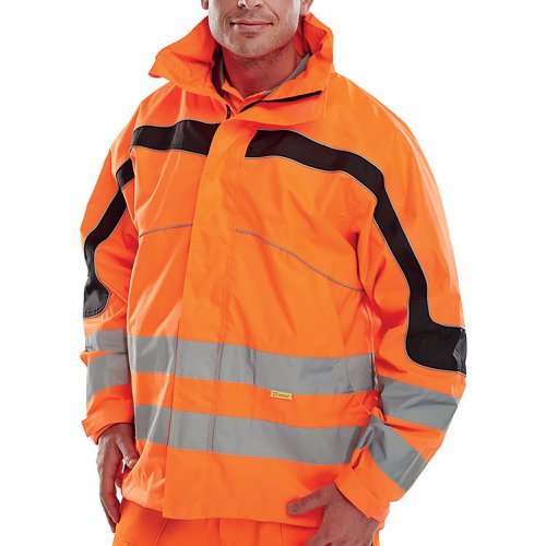 Beeswift Eton High Visibility Breathable EN471 Jacket Orange 4XL ET46OR4XL