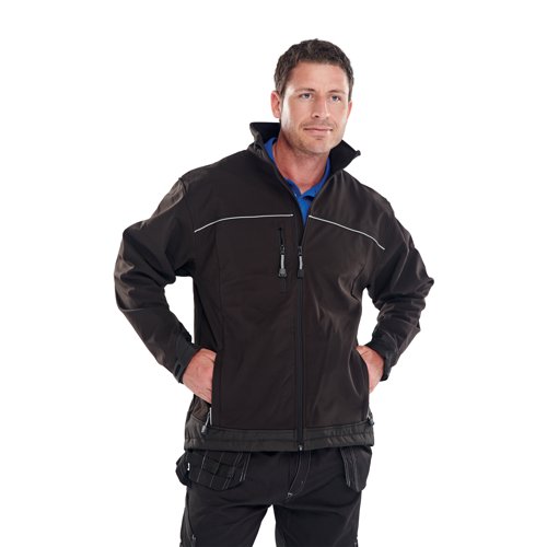 Beeswift Two Tone Soft Shell Jacket Black/Grey XS SSJTTBLGYXS