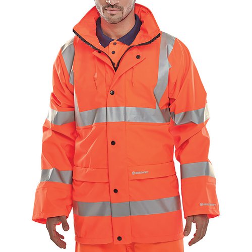 Beeswift Super B-Dri High Visibility Breathable Jacket Orange 3XL PUJ471OR3XL