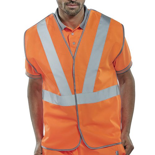 Beeswift Railspec Vest Polyester Orange 4XL RSV02P4XL | Beeswift