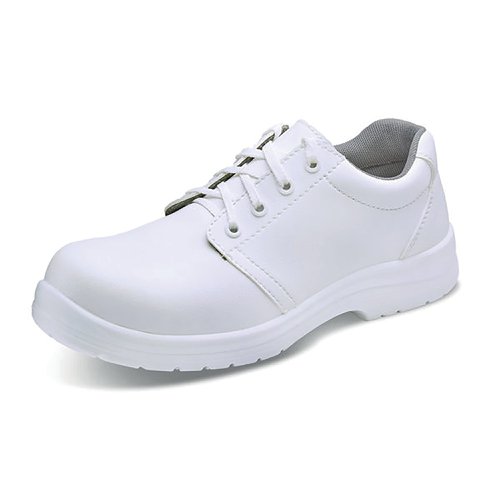 Beeswift Micro-Fibre Steel Toe S2 Lace Up Shoe 1Pr White 3 CF82203