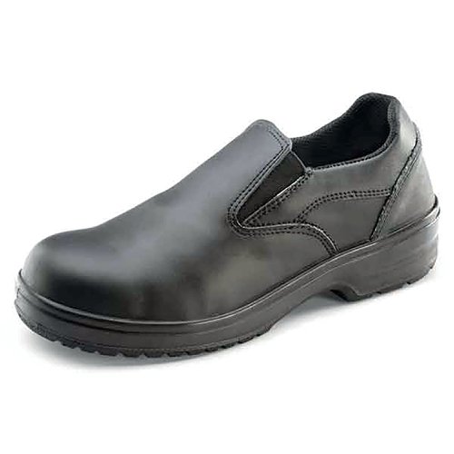 Beeswift Ladies Dual Density PU S1 Slip On Shoe 1 Pair Black 07