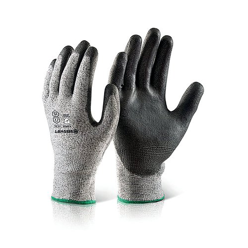 Beeswift PU Coated Cut 5 Gloves Black L