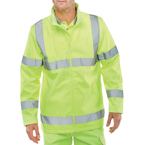 Beeswift Soft Shell Lightweight High Visibility Jacket Saturn Yellow 3XL SS20471SY3XL