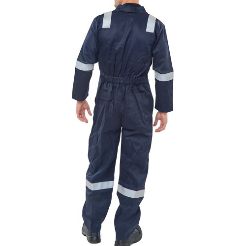 Beeswift Burgan Boilersuit Fire Retardant Anti-Static Navy Blue 36 CFRASBBSN36