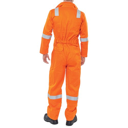 Beeswift Burgan Boilersuit Fire Retardant Anti-Static Orange 36 CFRASBBSOR36 | Beeswift