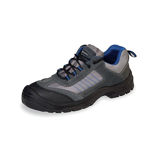 Beeswift Mesh Contrast Dual Density PU S1 Active Lace Up Trainer Shoe 1Pr Black/Blue 3 CF1703