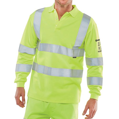 Beeswift Arc Flash Hi Vis Polo Saturn Yellow XL CARC2HVSYXL