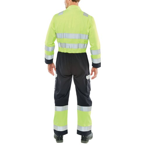 Beeswift ARC Flash High Visibility Coverall Saturn Yellow/Navy Blue 44 CARC7SYN44