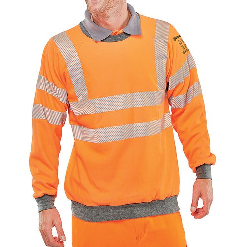 Beeswift ARC GO/RT High Visibility Sweatshirt Orange 2XL CARC56OR2XL