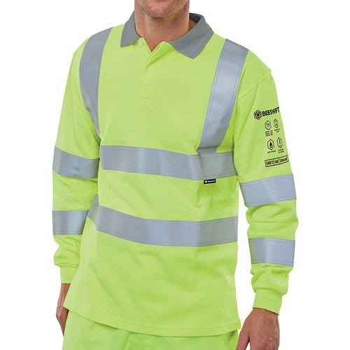 Beeswift ARC Compliant High Visibility Polo Shirt Saturn Yellow 5XL CARC12SY5xL BSW23554