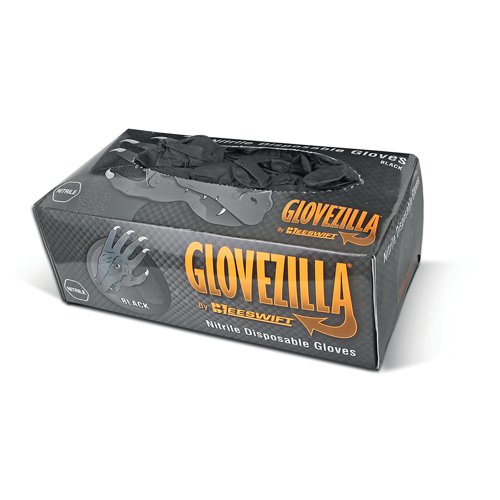 Beeswift Nitrile Disposable Gripper Gloves Powder Free Black M (Pack of 1000) GZNDG10BLM