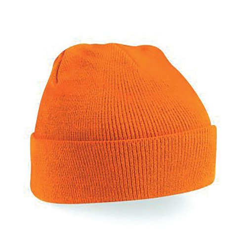 Beeswift Winter Hat with Cuffed Design Orange One Size WHOR