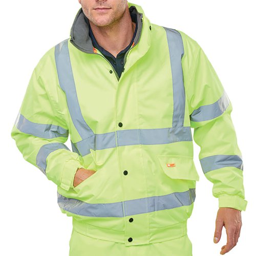 Beeswift High Visibility Fleece Lined Bomber Jacket