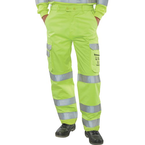 Beeswift High Visibility Trousers Saturn Yellow 40 CARC5SY40