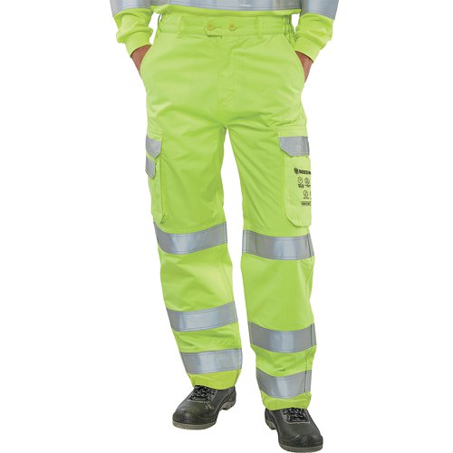 Beeswift High Visibility Trousers Saturn Yellow 40T CARC5SY40T