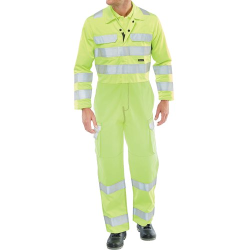 Beeswift ARC Flash High Visibility Coverall Saturn Yellow 38 CARC7SY38