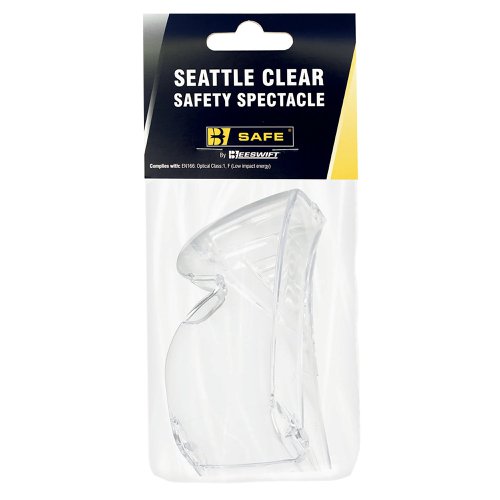 Beeswift Seattle Wraparound Safety Spectacles Clear BS096 | Beeswift