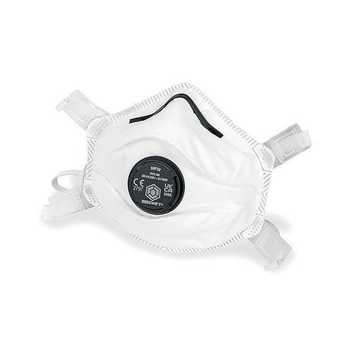 Beeswift FFP3 Moulded Valved Cup Respirator Mask White BS033