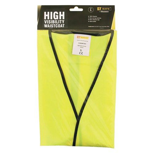 Beeswift BSafe High Visibility Vest Saturn Yellow XL BS062XL | Beeswift