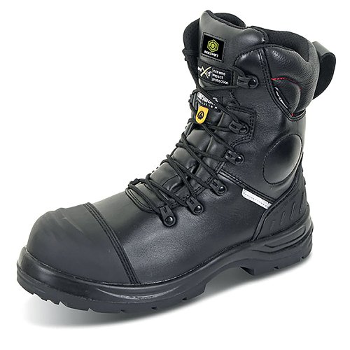 Beeswift Click Trencher Internal Metatarsal Side Zip and Lace Up Safety Boots 1 Pair Black 03