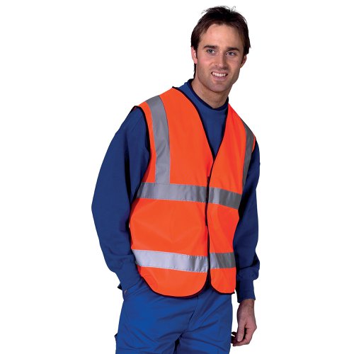 Beeswift High Visibility Waistcoat Full App G Red 2XL BSW30582