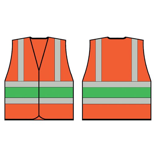 Beeswift High Visibility Vest Orange/Green S HVVA2GS