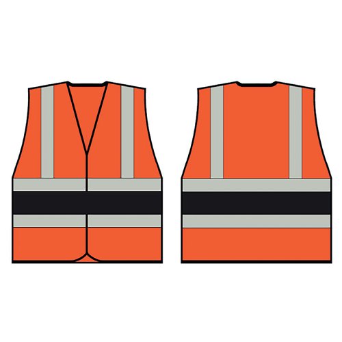 Beeswift High Visibility Vest Orange/Black 3XL HVVA2BL3XL