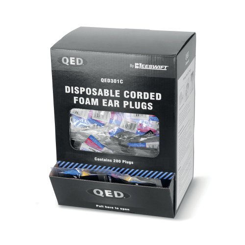 QED Corded Disposable Earplug SNR39db (Pack of 200) QED301C