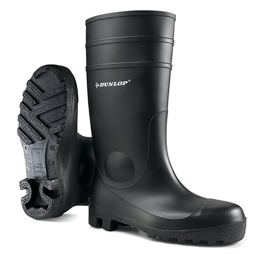 Dunlop Protomaster Full Safety Wellington PVC Waterproof Boots 1 Pair Black 03 142PP03