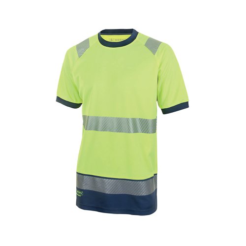 Beeswift High Visibility Short Sleeve T-Shirt Saturn Yellow/Navy Blue 3XL HVTT001SYN3XL