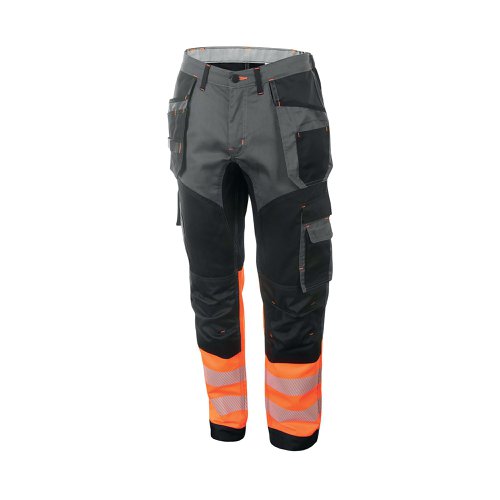 Beeswift High Visibility Two Tone Trousers Orange/Black 30R HVTT080ORBL30