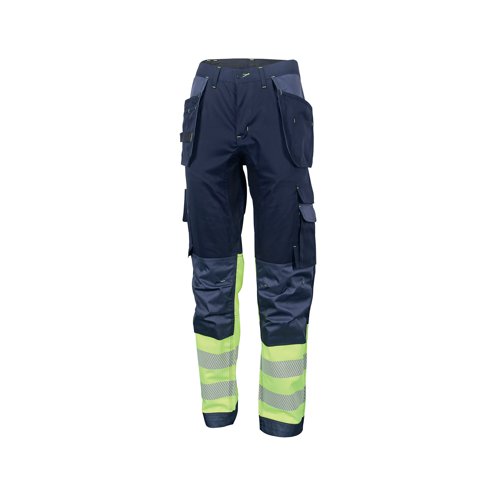 Beeswift High Visibility Two Tone Trousers Saturn Yellow/Navy 30S HVTT080SYN30S